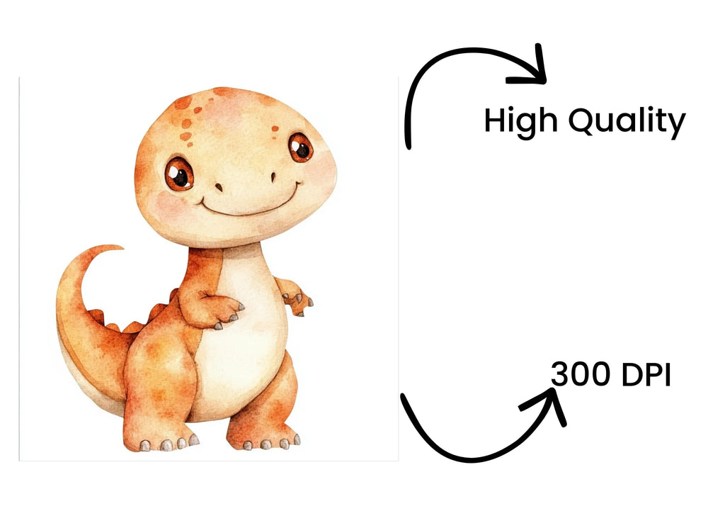 Cute Baby Dinosaur Clipart Bundle