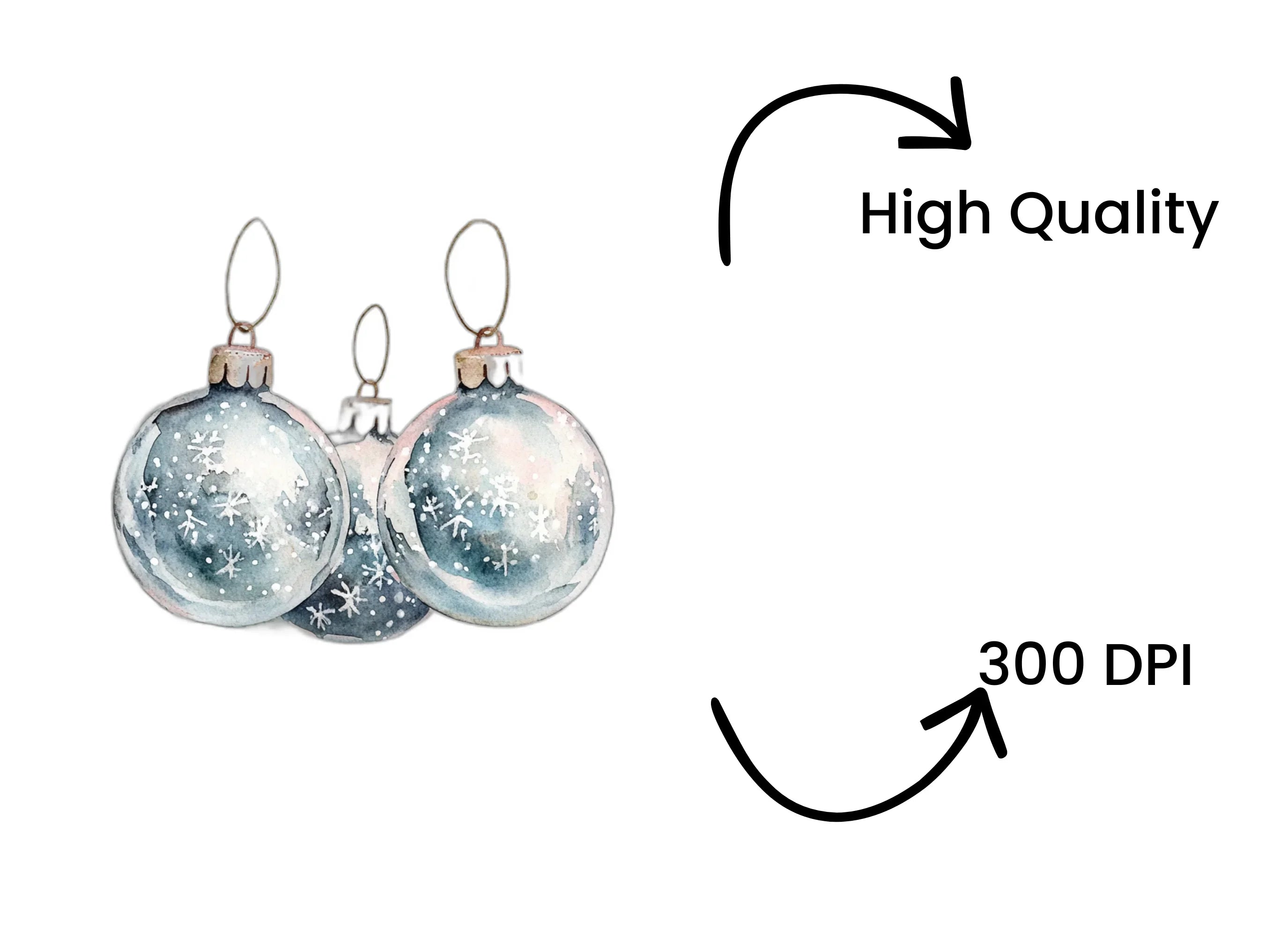 Christmas Ornaments Clipart Bundle