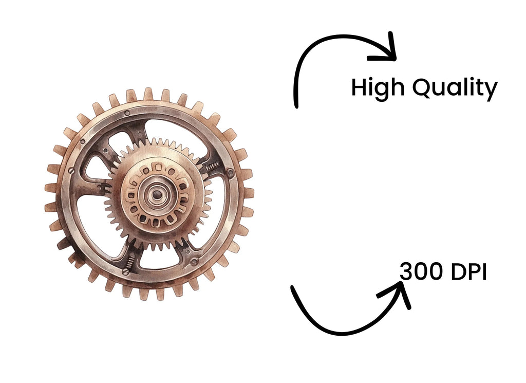 Steampunk Gear Element Clipart Bundle