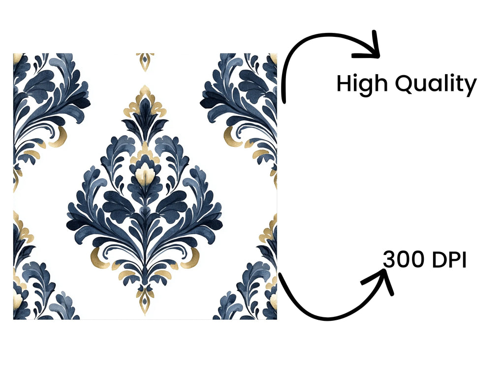 Vintage Damask Pattern Clipart Bundle