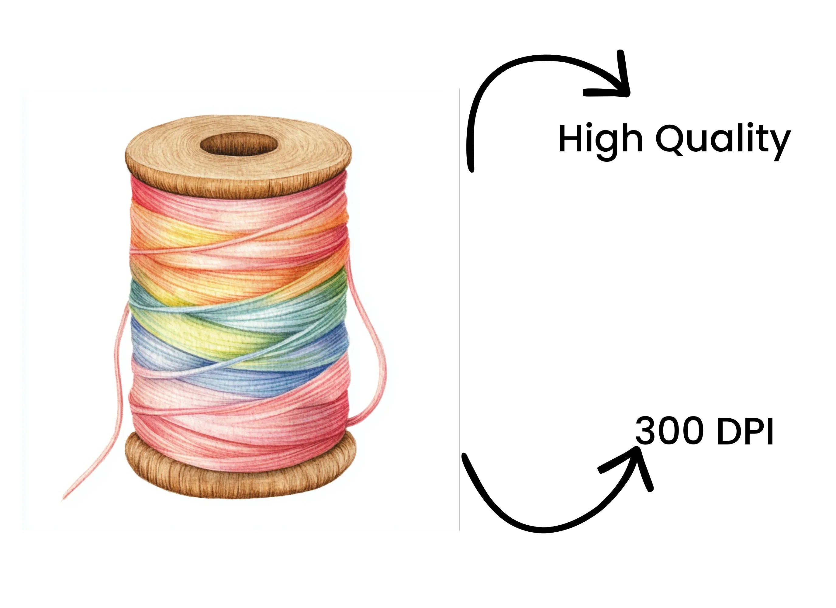 Thread Spools Clipart Bundle