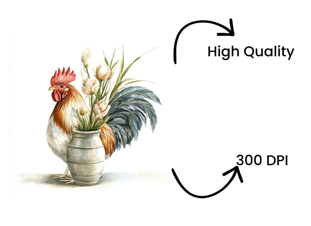 Rooster Clipart Bundle