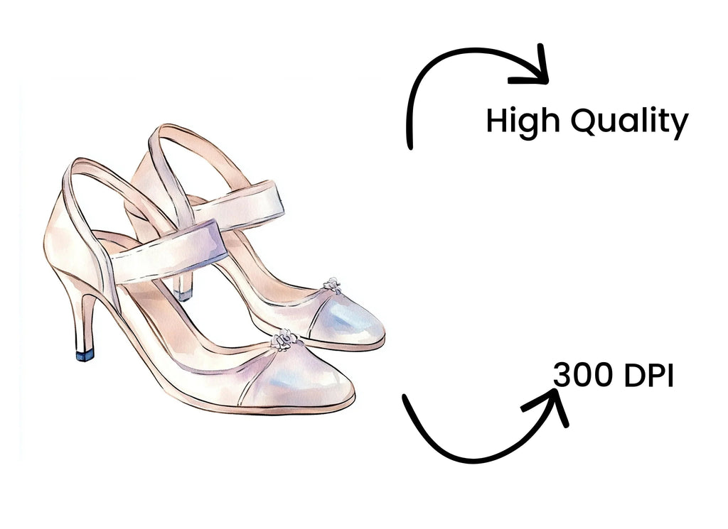 Chic White Mary Jane Wedding Heels Clipart Bundle