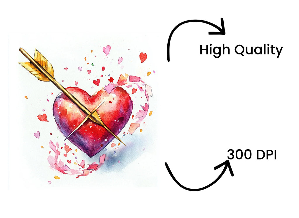 Heart Arrow Clipart Bundle