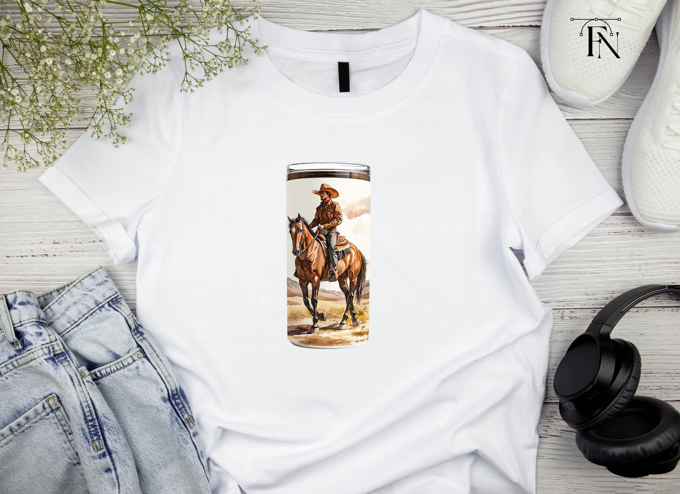 Cowboy Horse Tumbler Designs Clipart Bundle