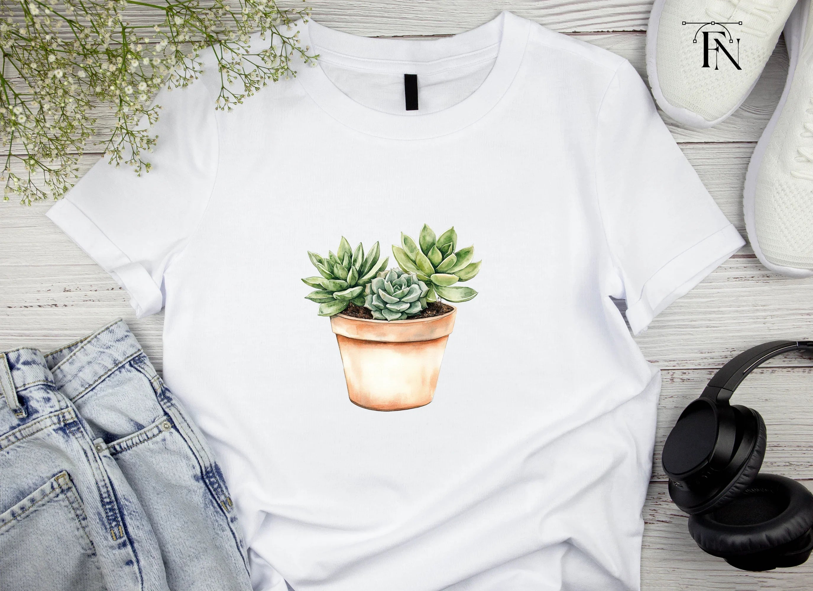 Succulent Plant Pot Clipart Bundle