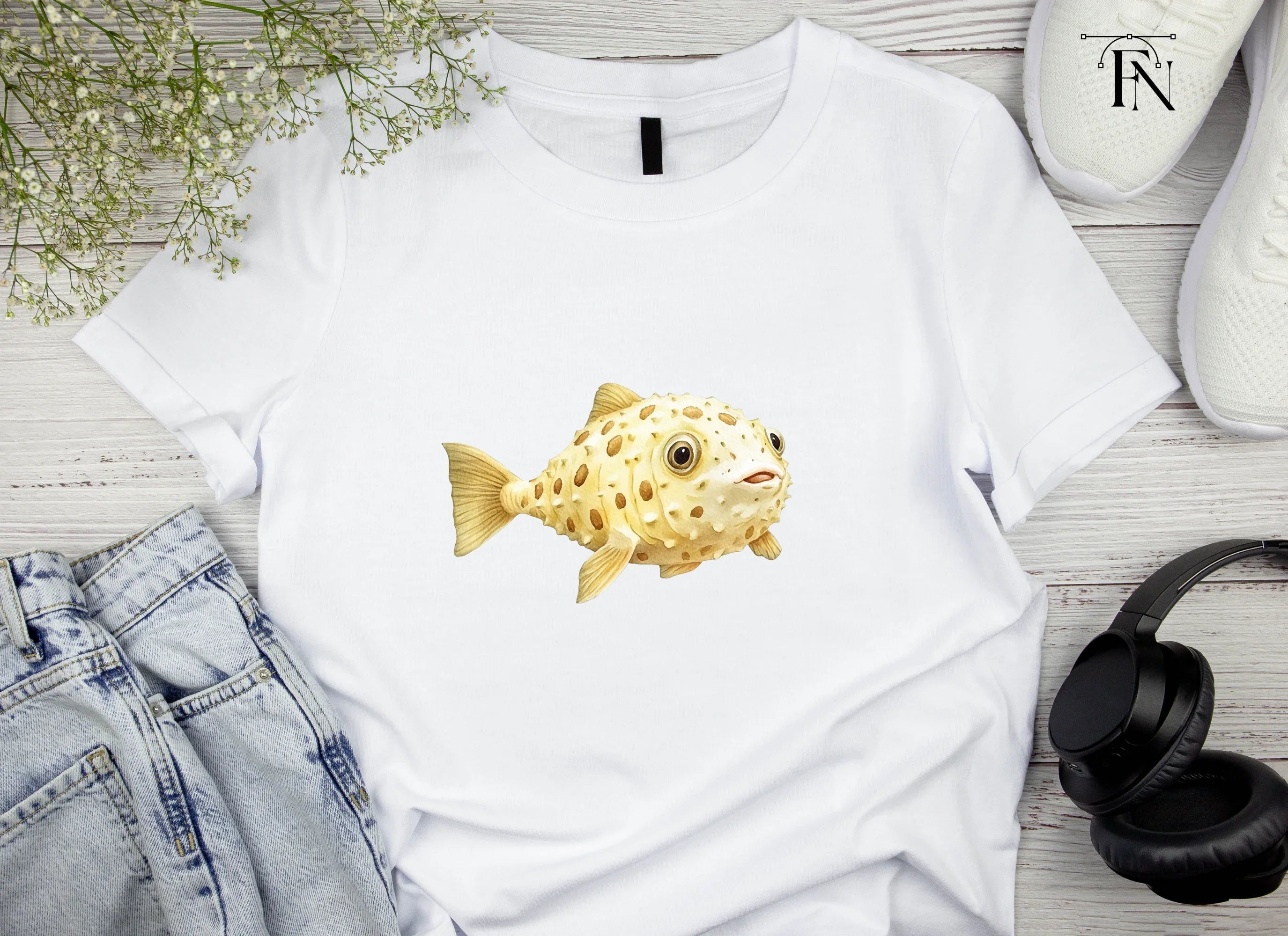 Spotted Pufferfish Clipart Bundle