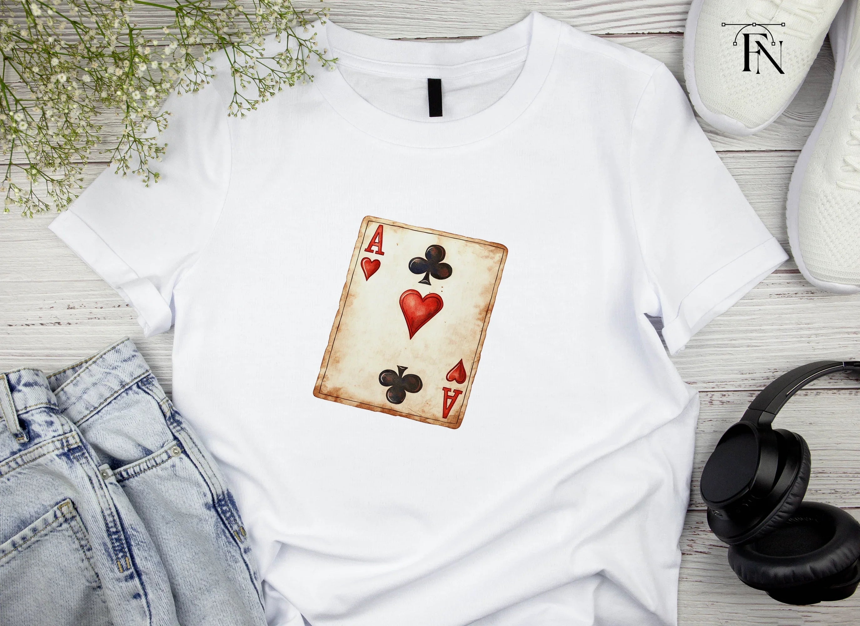 Vintage Ace Playing Card Clipart Bundle
