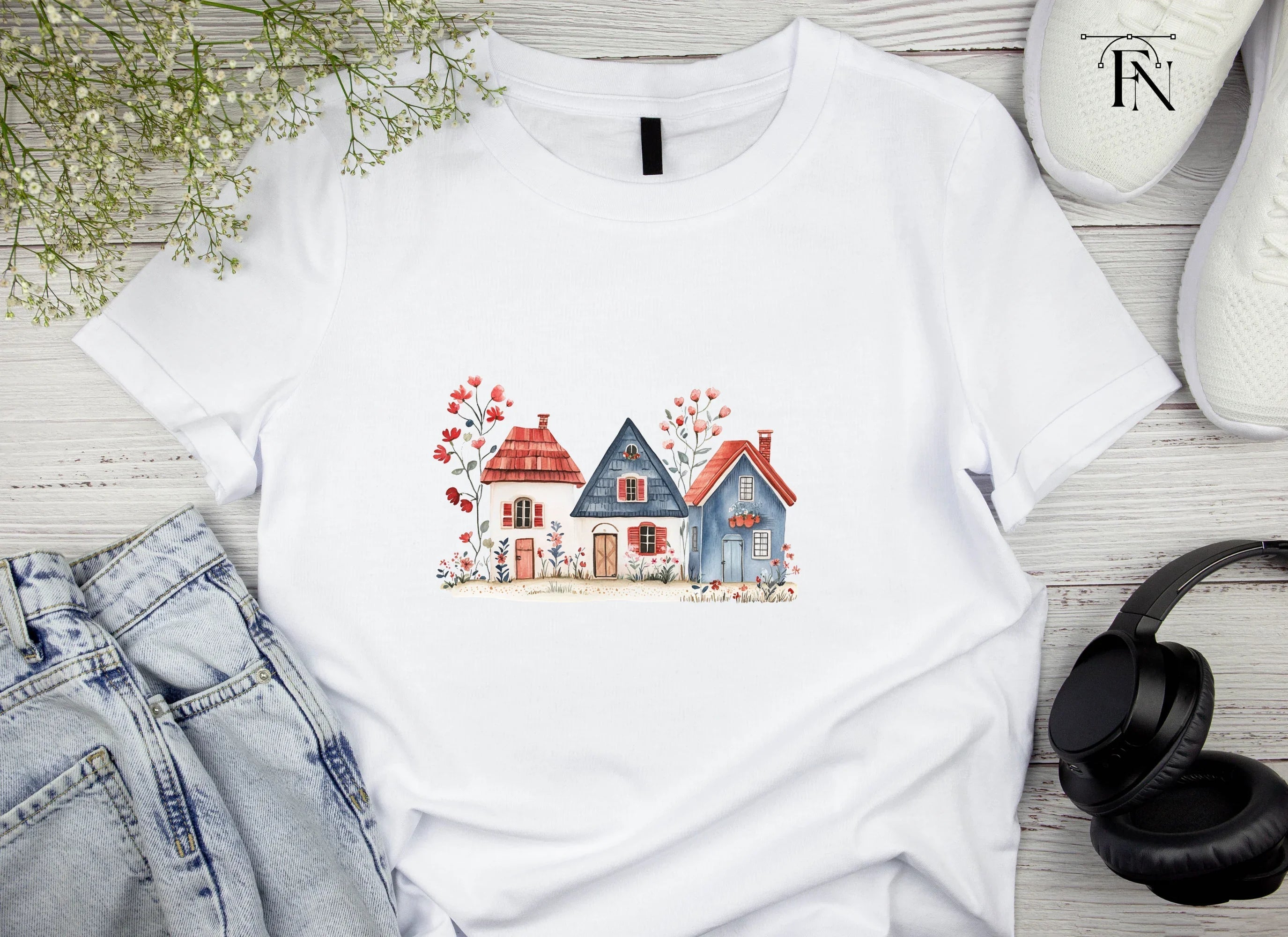 Charming Village Houses Clipart Bundle