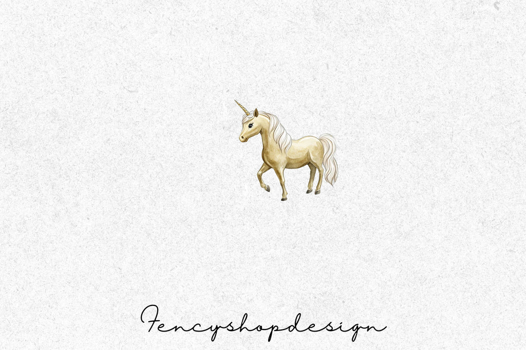Magical Christmas Unicorns Clipart Bundle