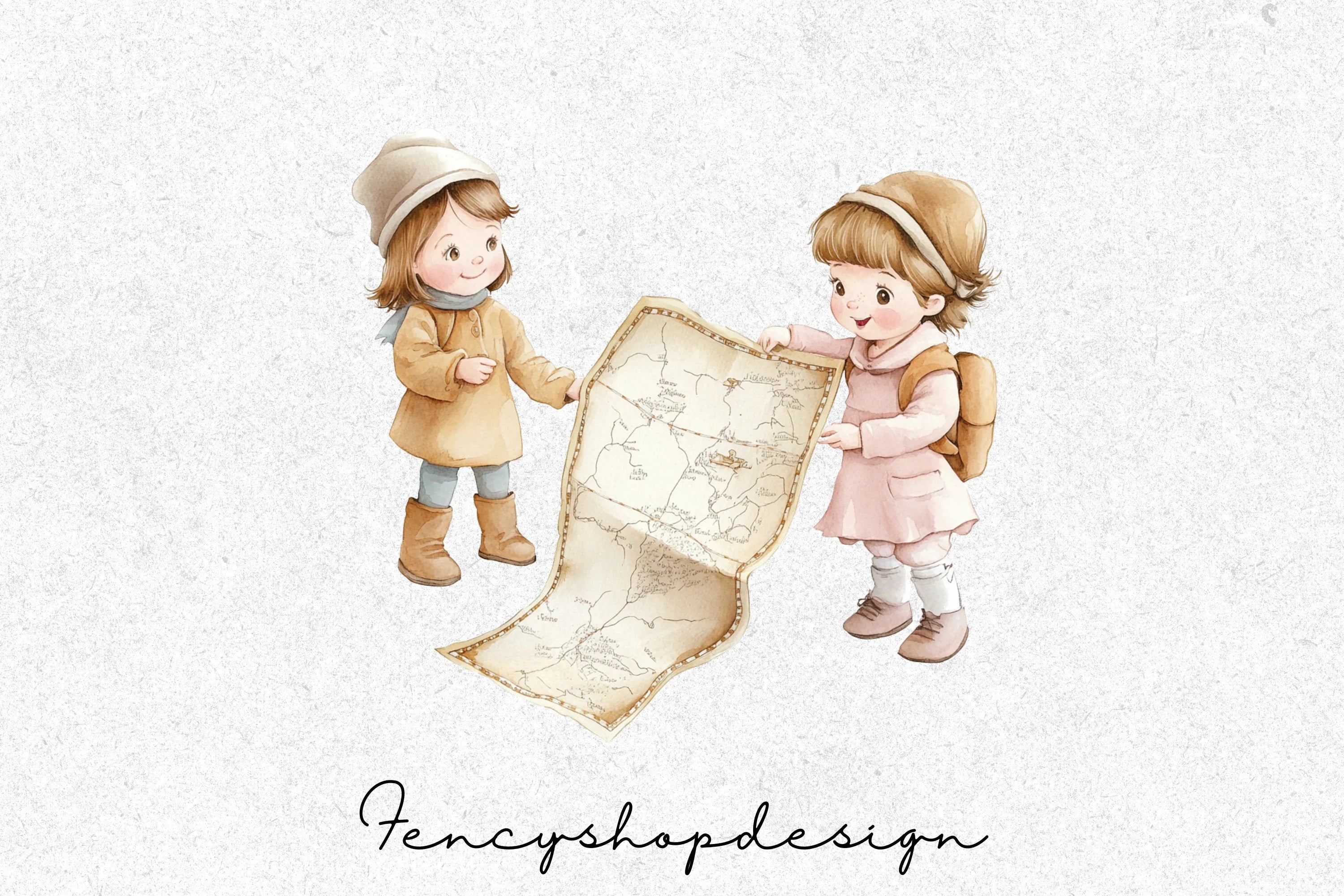 Kids Treasure Map Adventure Clipart Bundle
