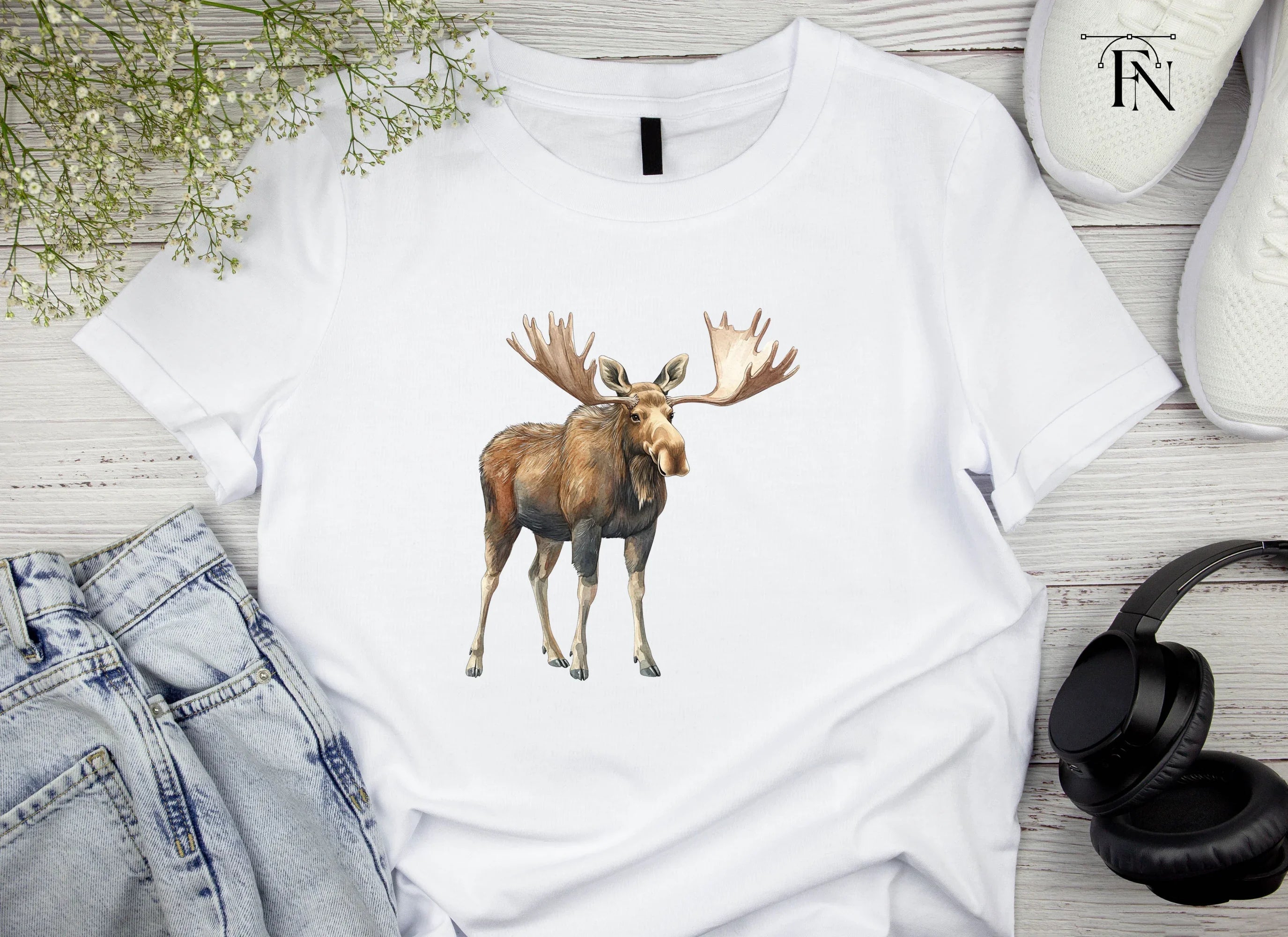 Three Moose Clipart Bundle
