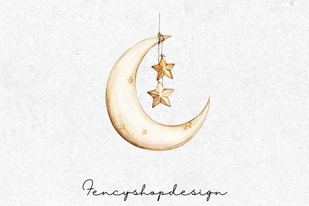 Moon and Stars Clipart Bundle