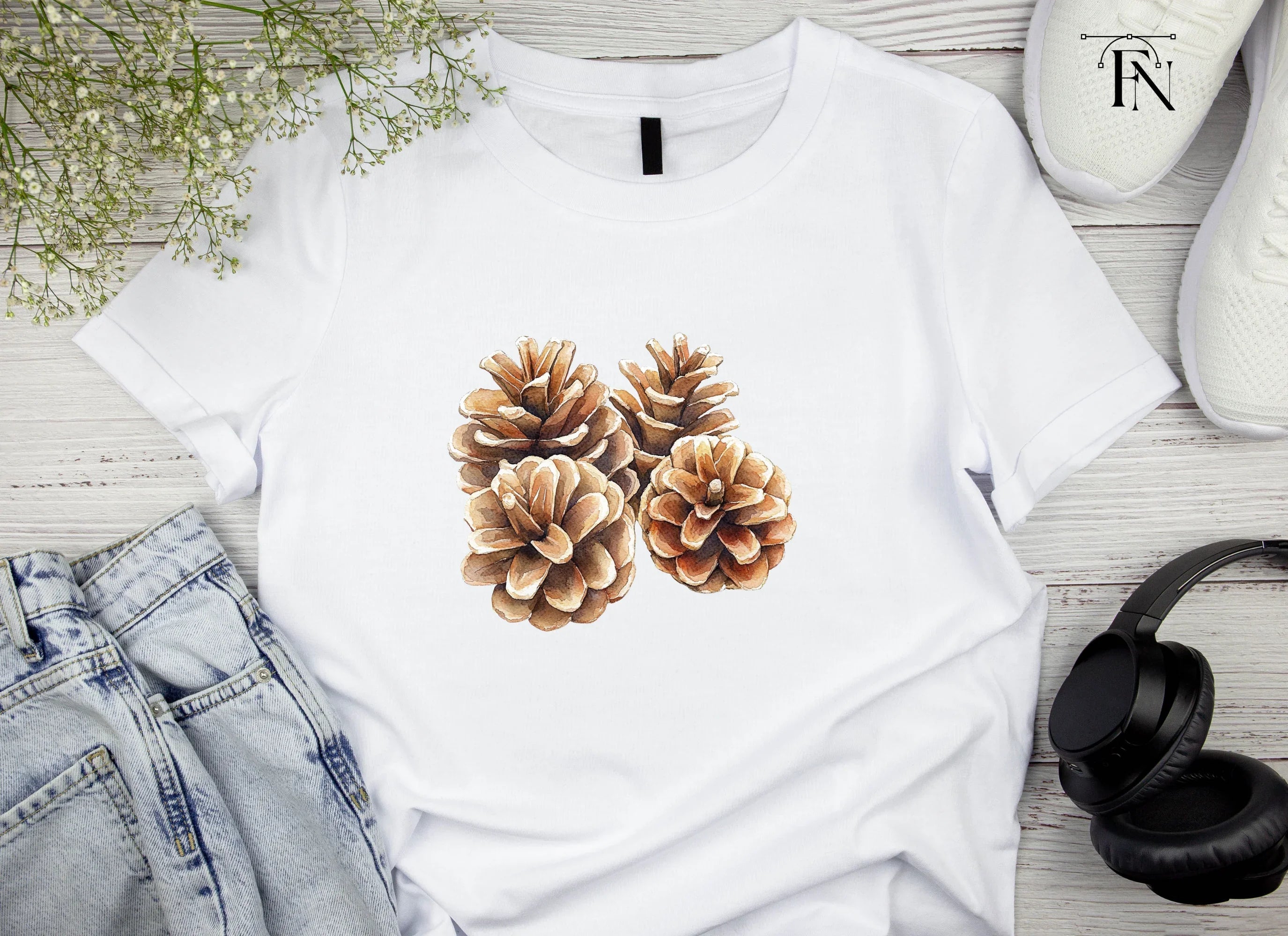 Pine Cones Clipart Bundle