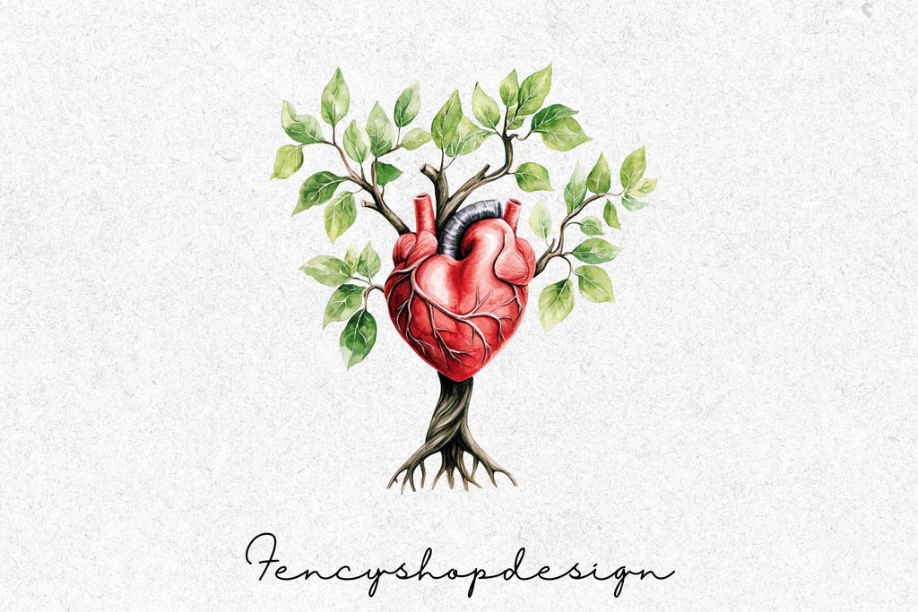 Heart Tree Clipart Bundle