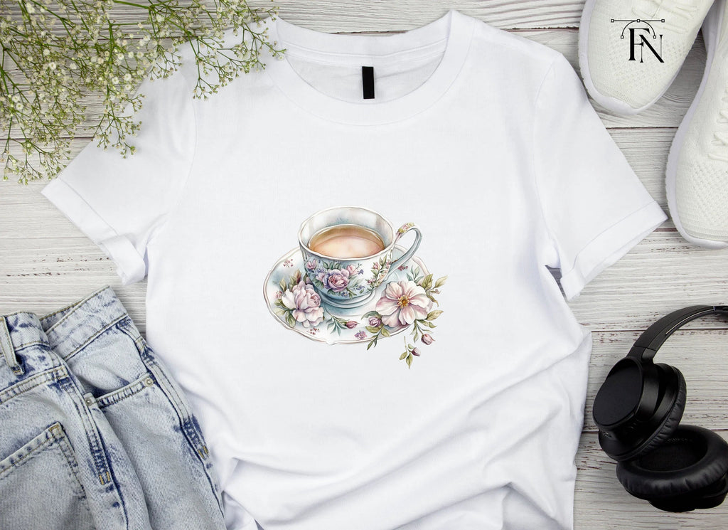 Charming Floral Teacups Clipart Bundle