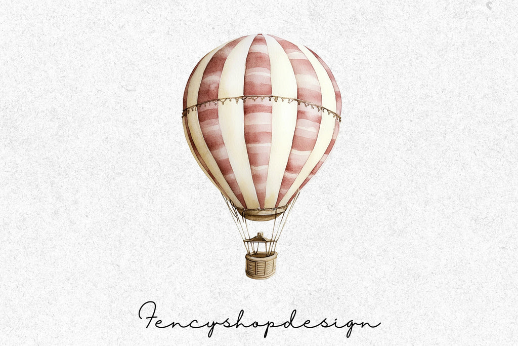 Hot Air Balloon Clipart Bundle