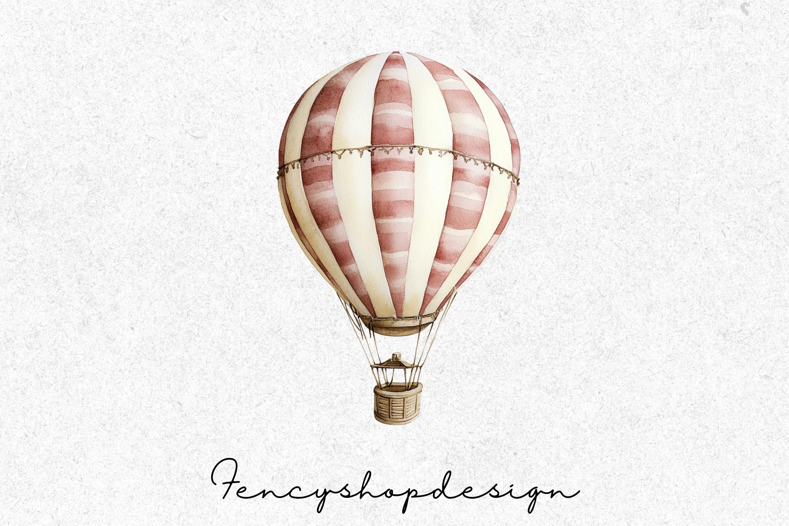 Hot Air Balloon Clipart Bundle