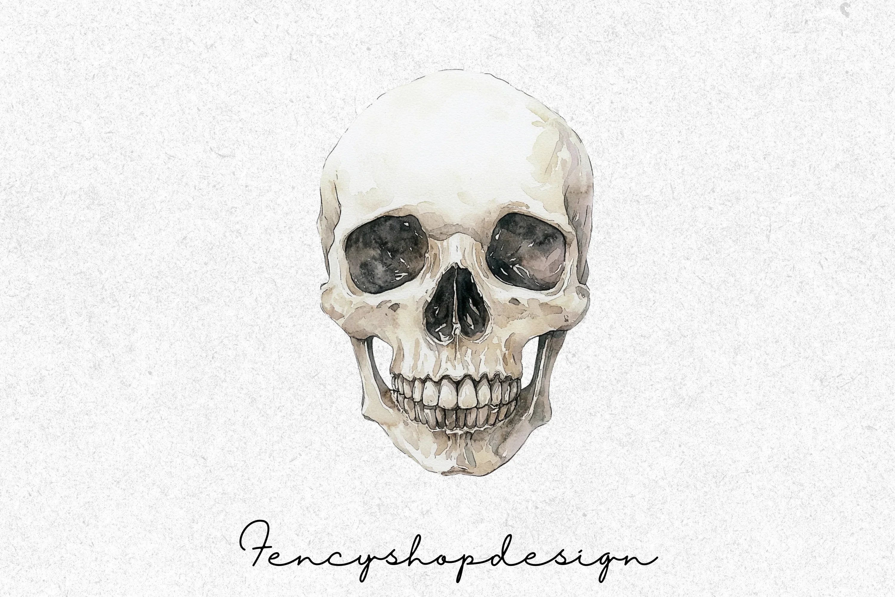 Realistic Skull Clipart Bundle