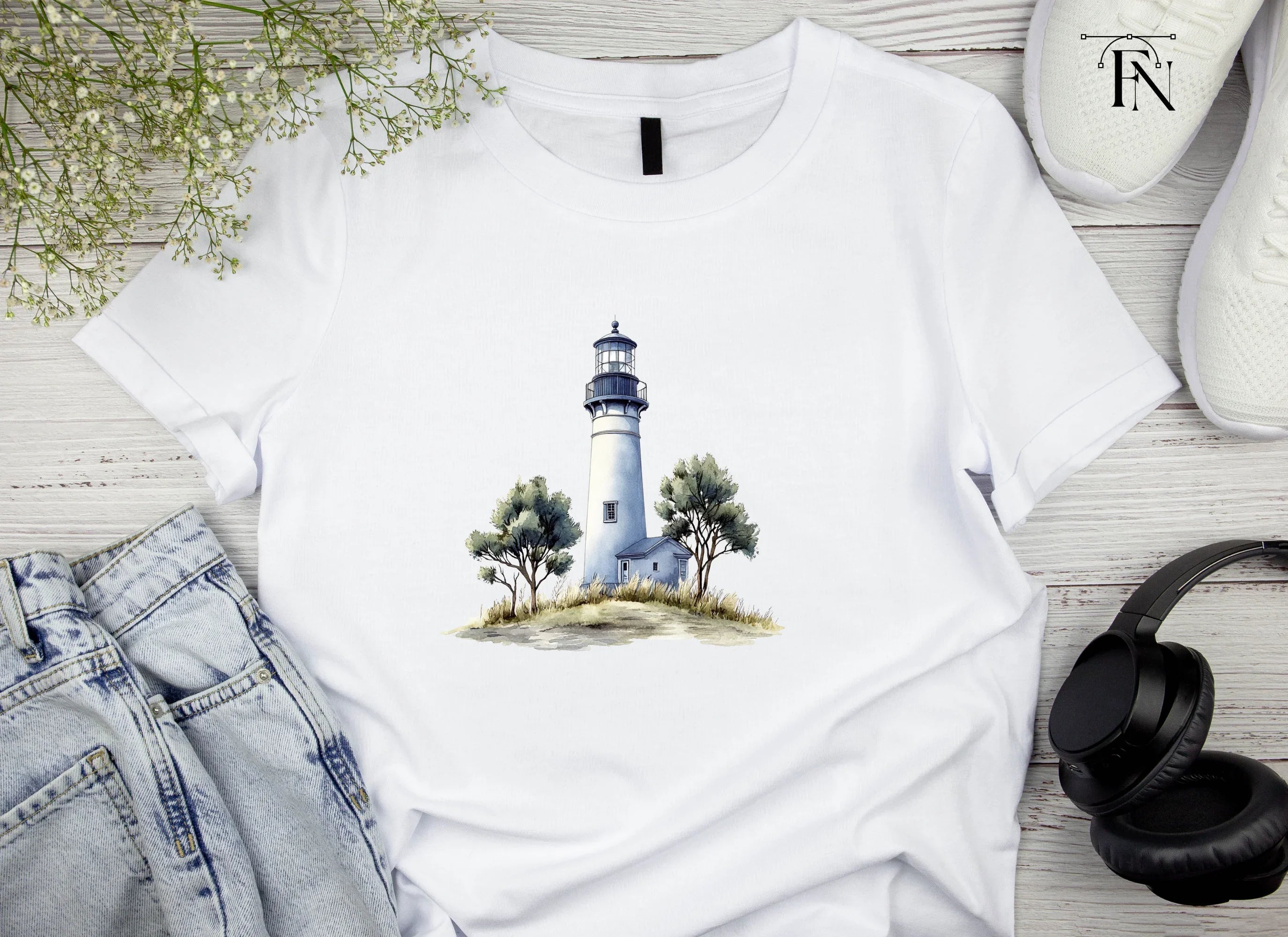 Coastal Lighthouse Clipart Bundle