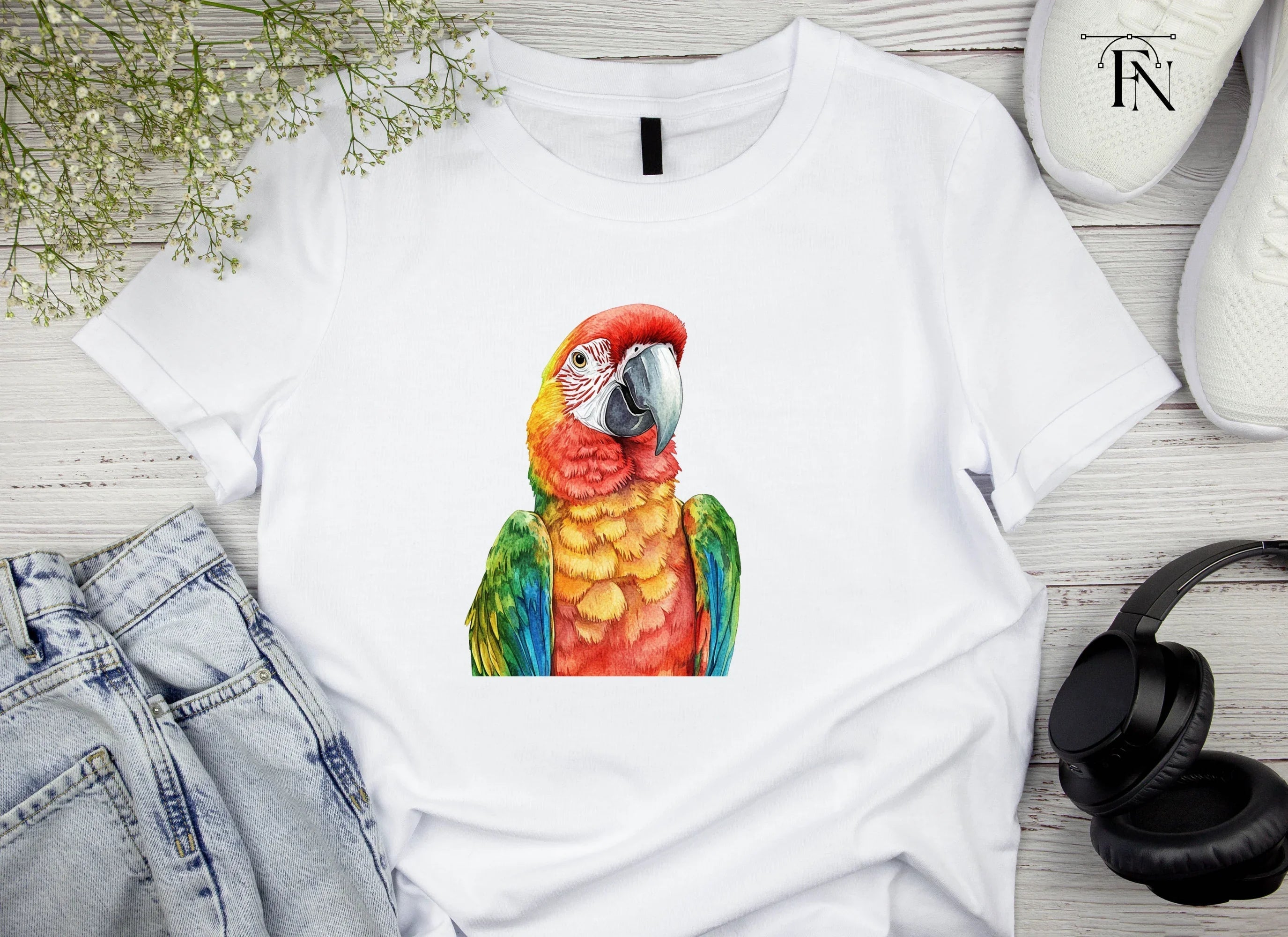 Vibrant Macaw Parrot Clipart Bundle