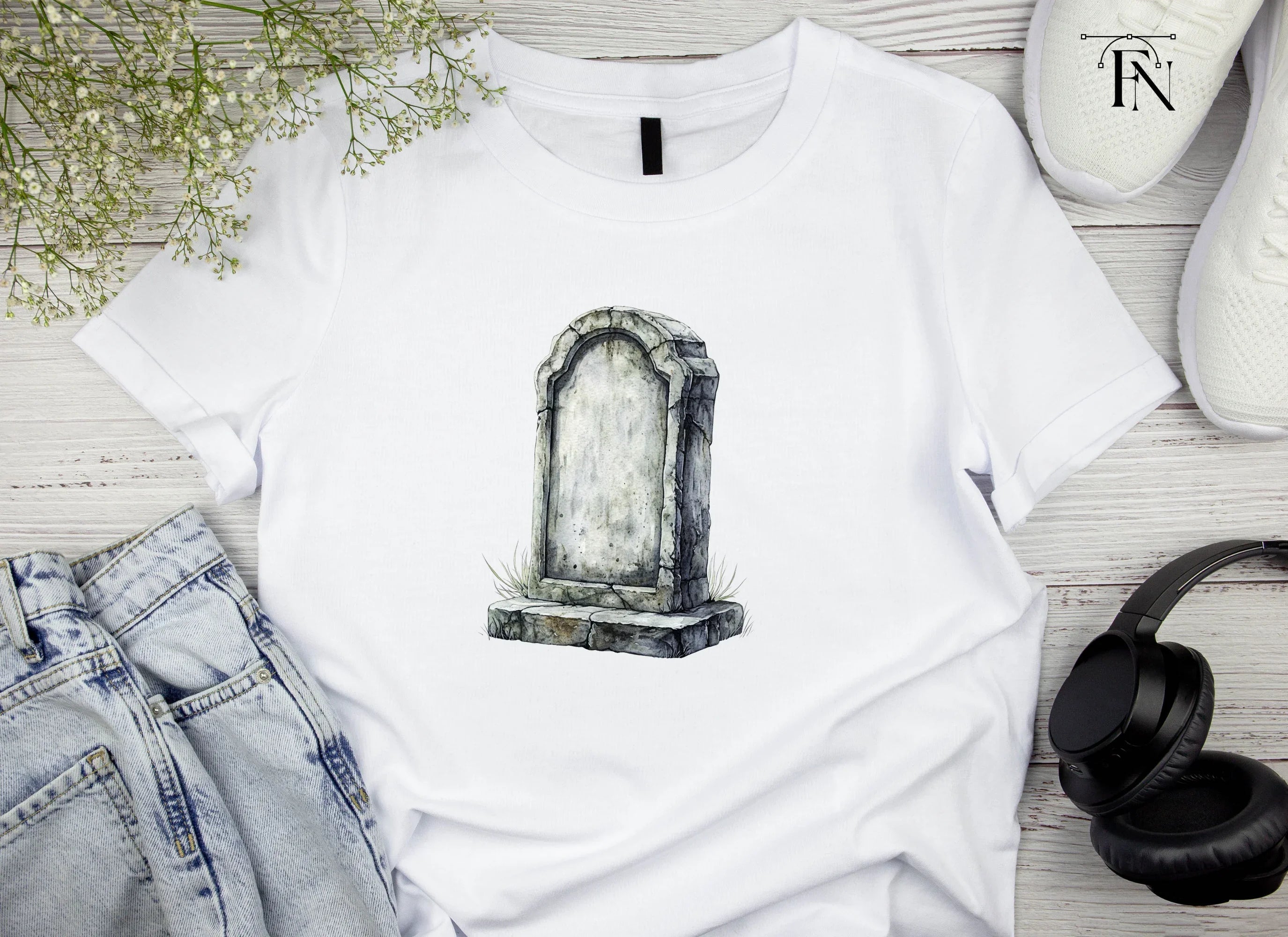 Old Gravestone Clipart Bundle