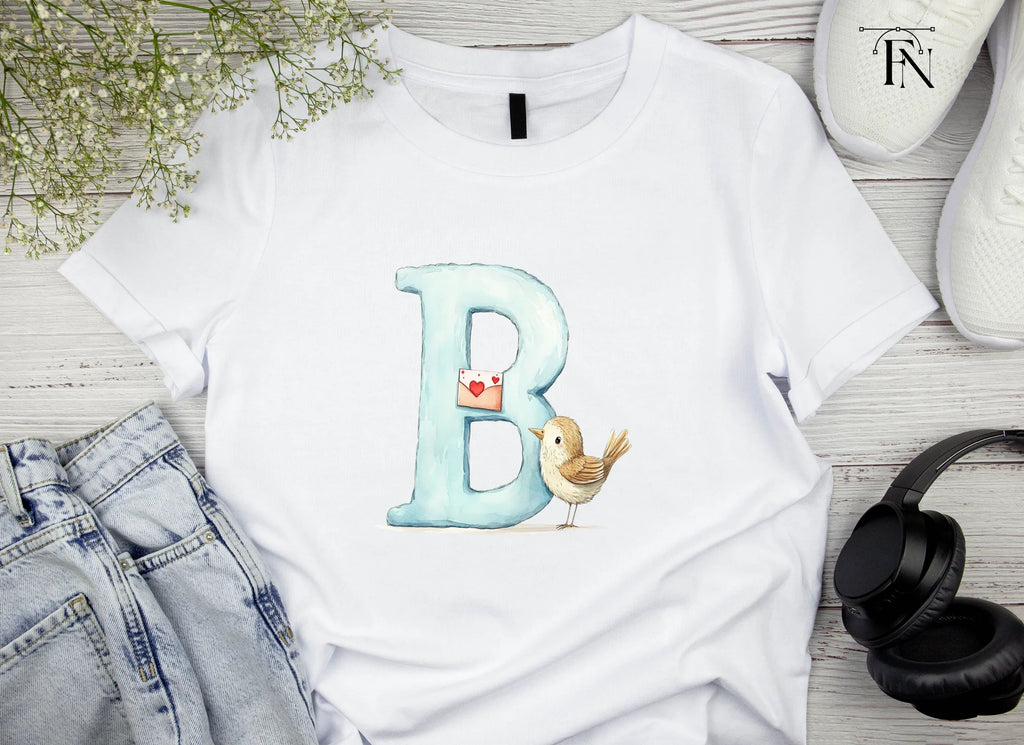 Cute Birds and Love Letter Alphabet Clipart Bundle