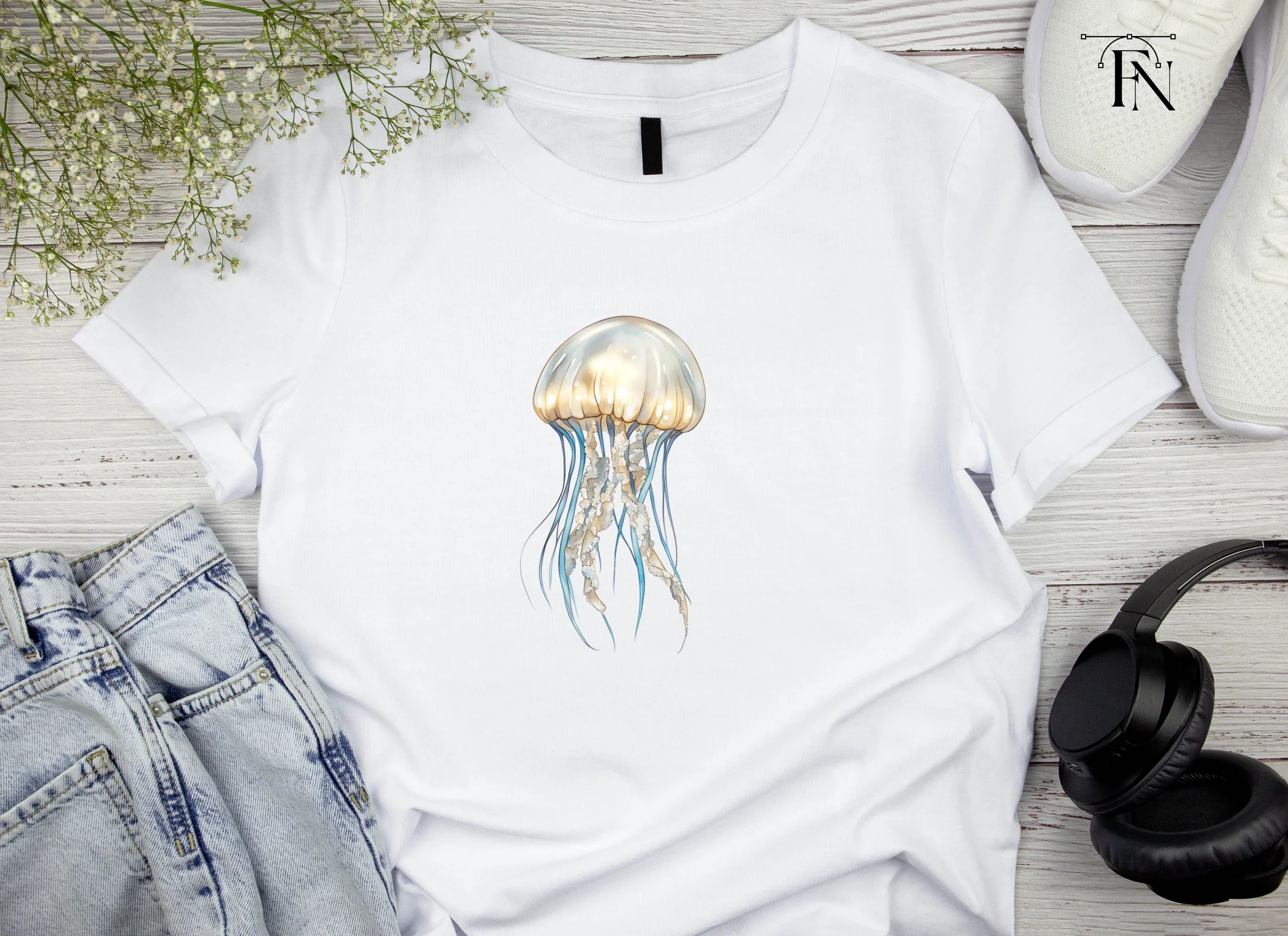Graceful Jellyfish Clipart Bundle