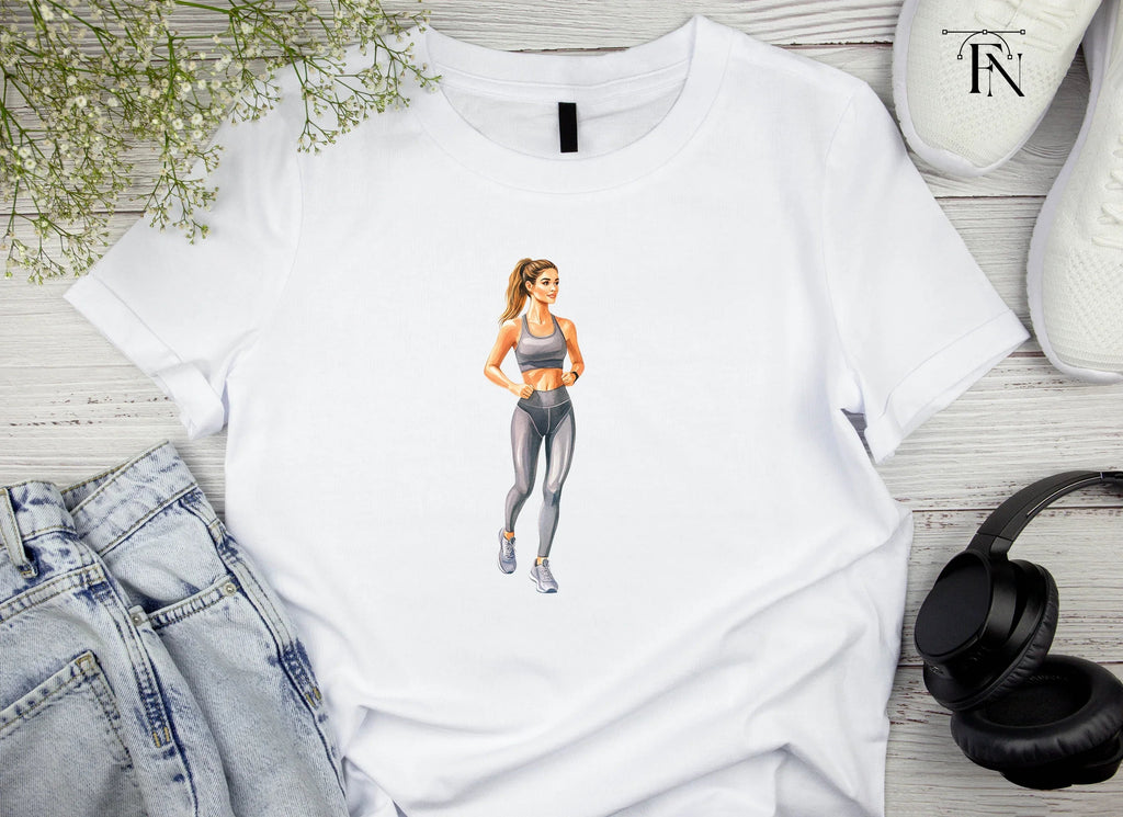 Female Runner Athletic Woman Clipart Bundle