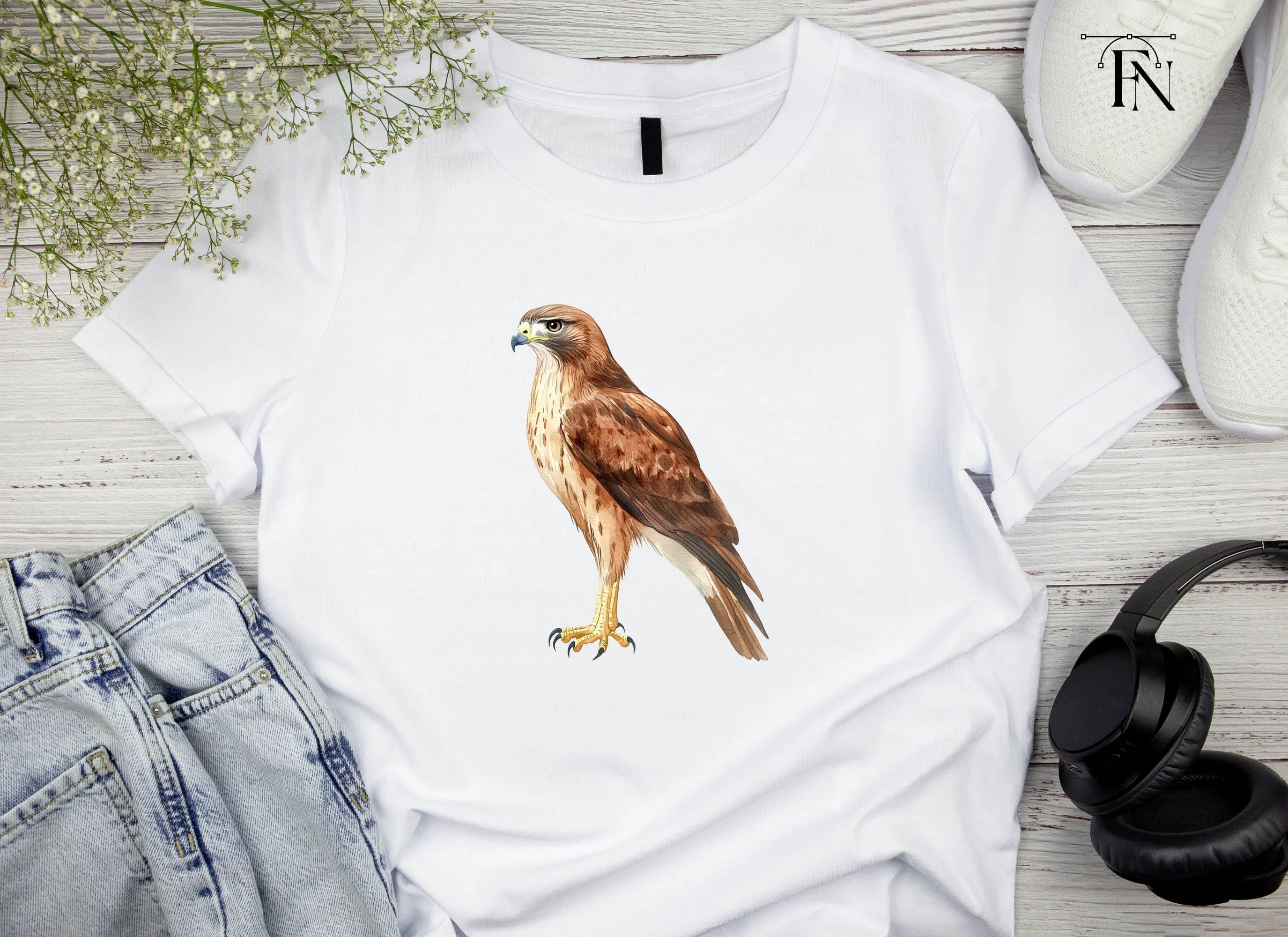 Majestic Brown Hawk Bird Clipart Bundle