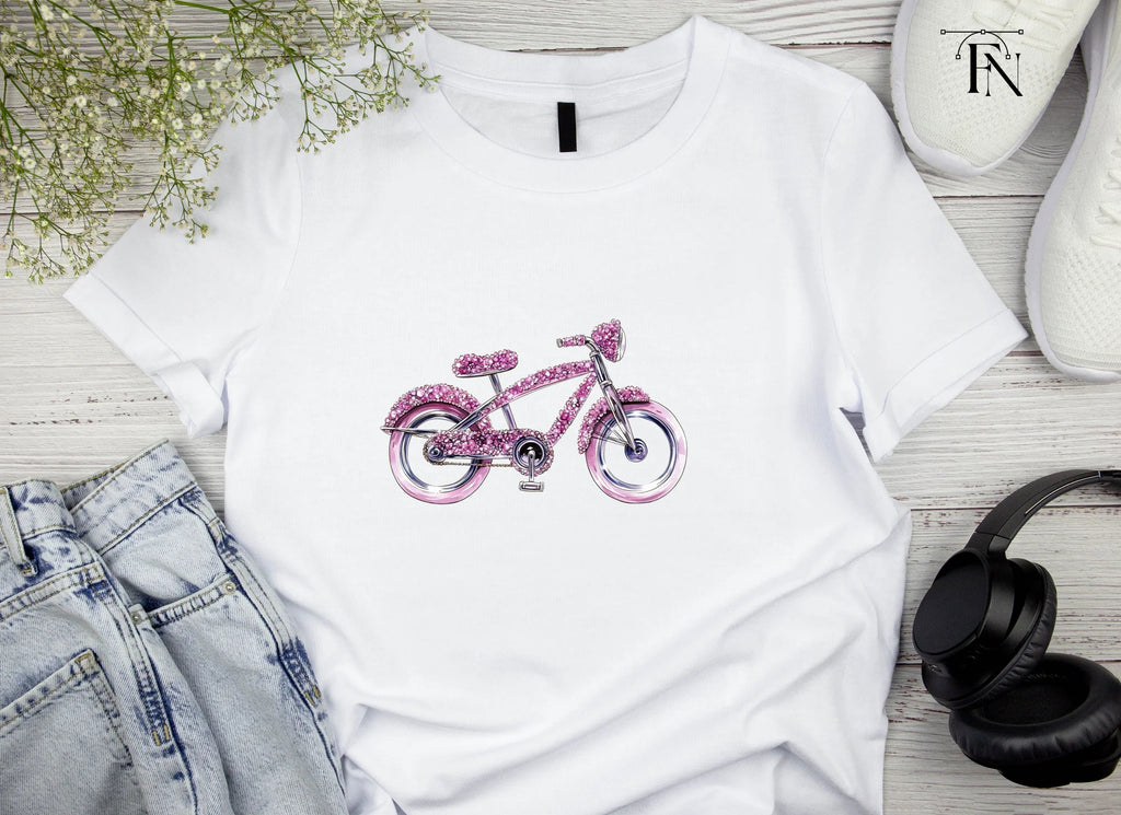 Sparkling Pink Bicycle Clipart Bundle