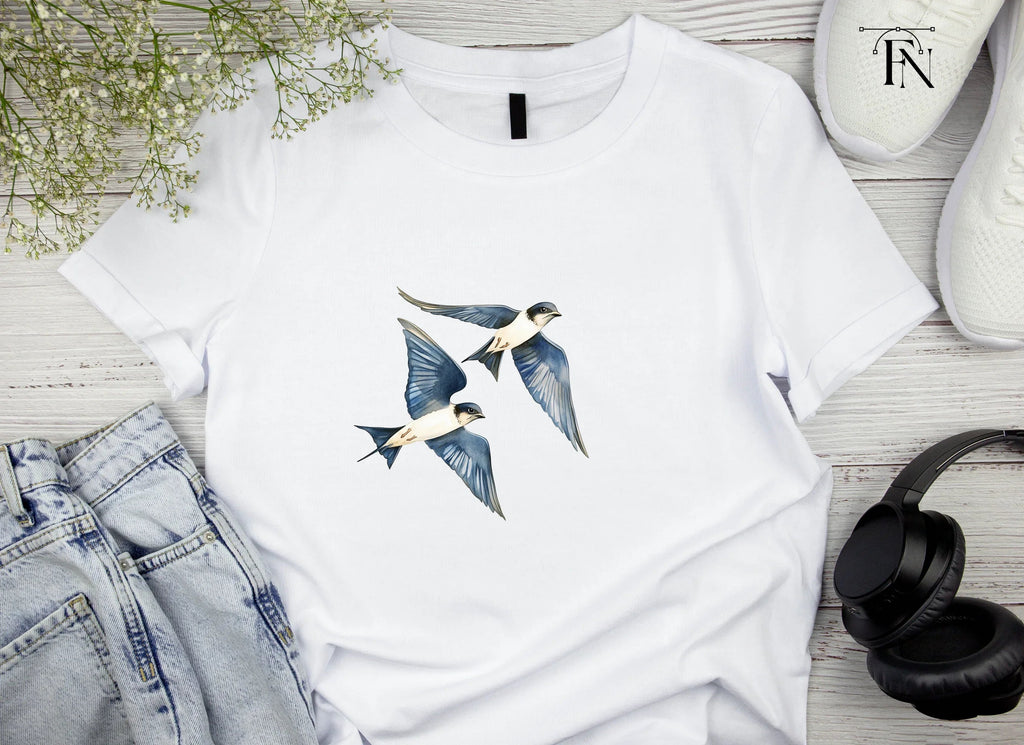 Flying Swallow Birds Clipart Bundle