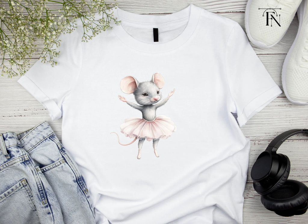 Twin Grey Ballerina Mice Clipart Bundle