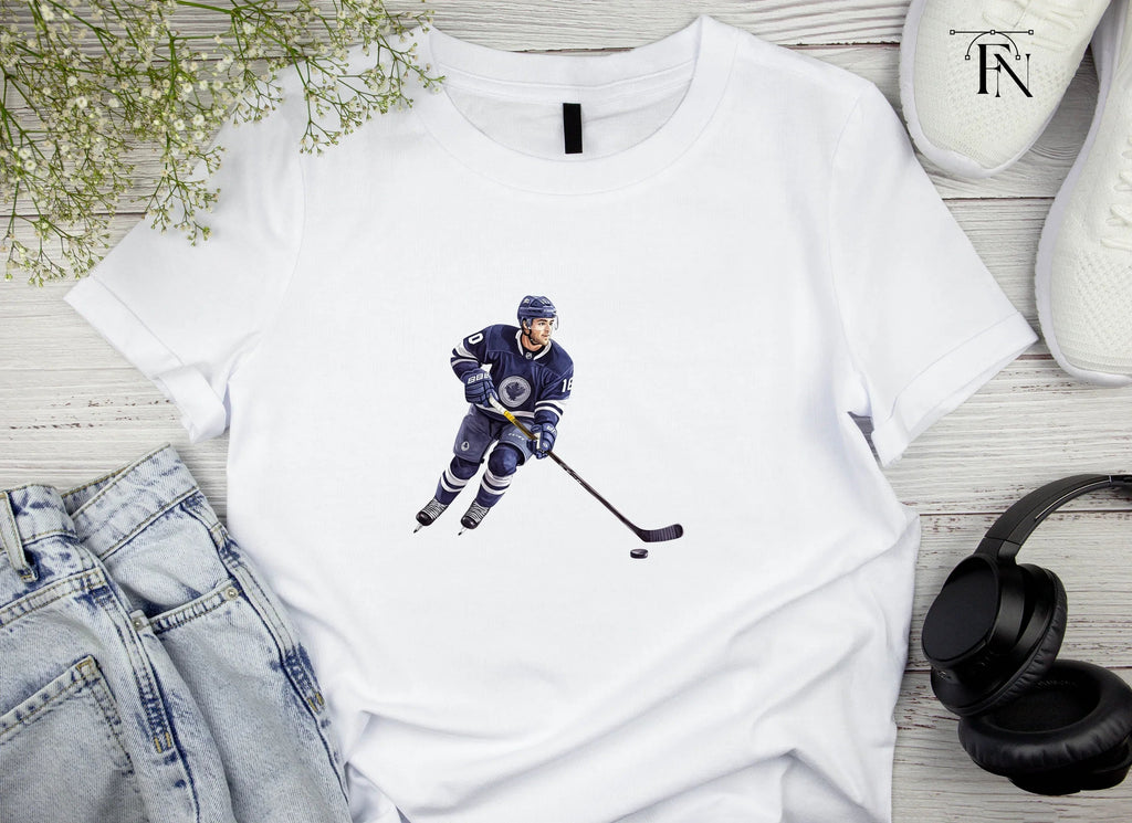 Dynamic Blue Hockey Players Clipart Bundle