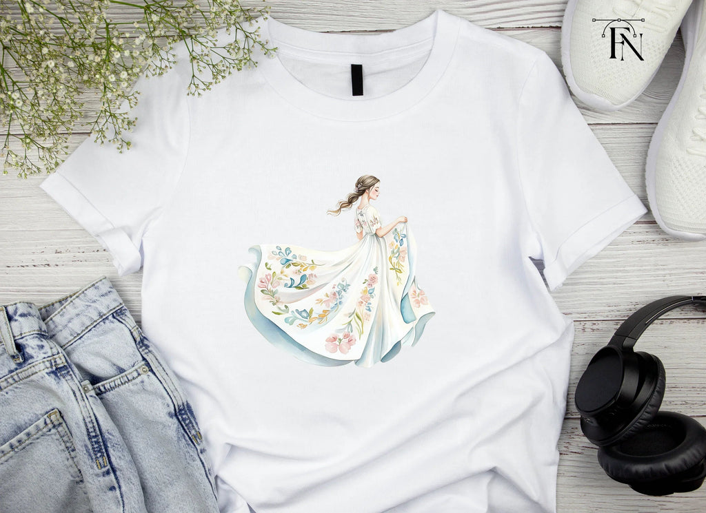 Flowing Floral Dress Clipart Bundle