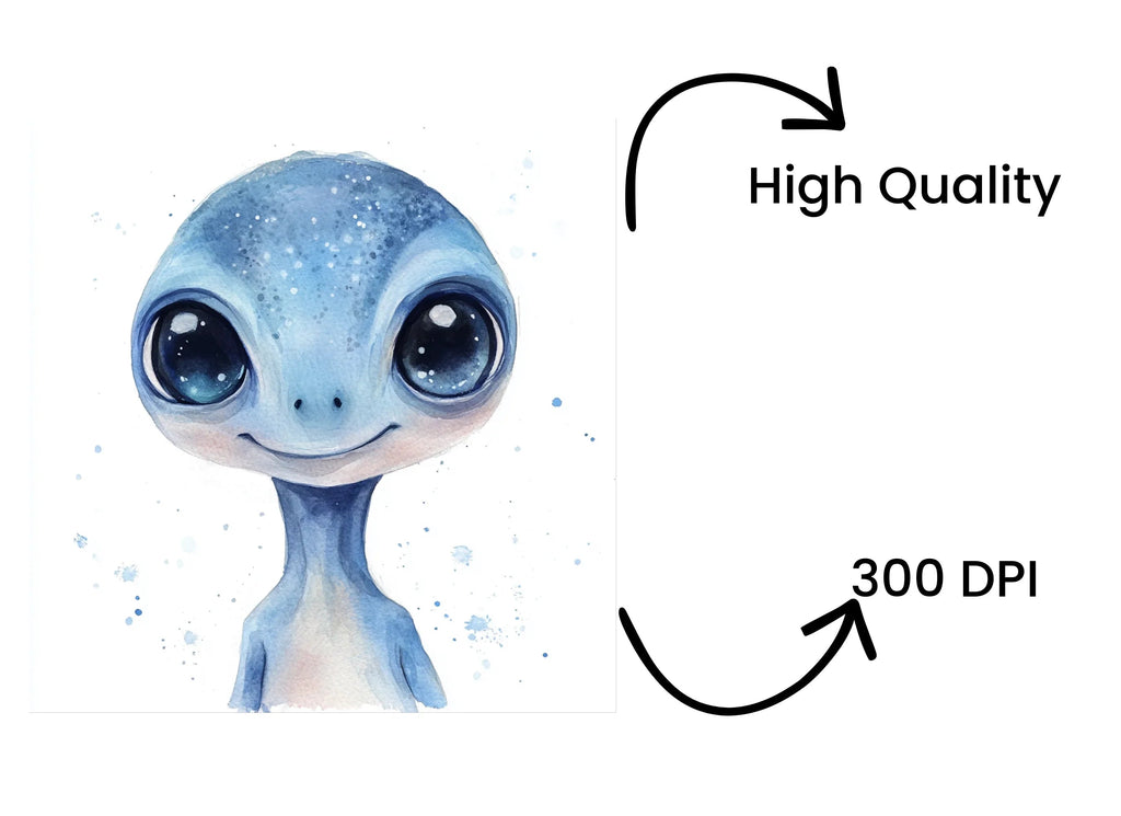 Cute Alien Clipart Bundle