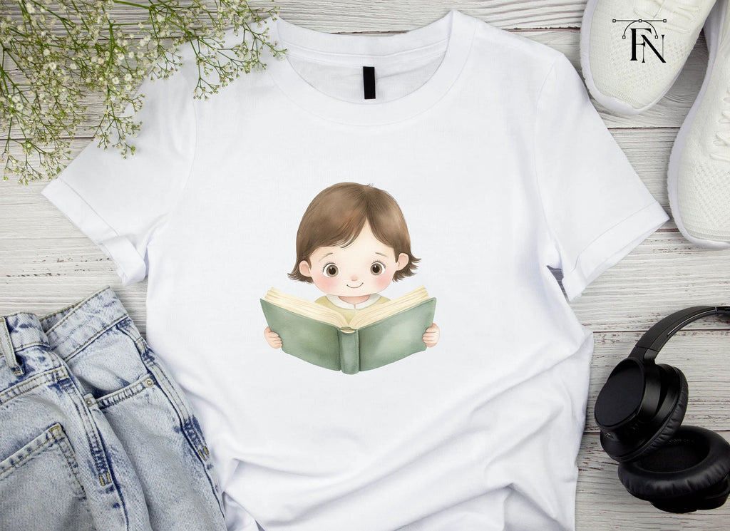 Charming Child Reading Clipart Bundle