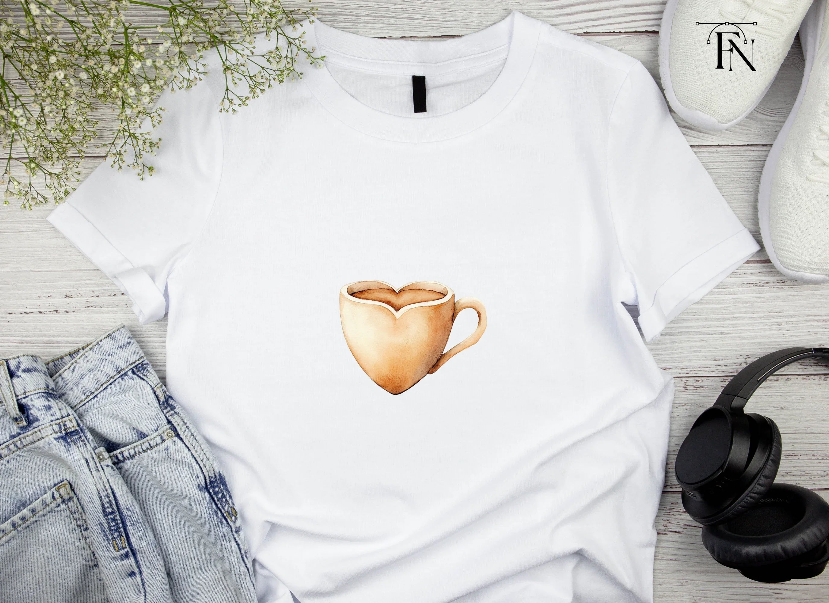 Heart Coffee Mug Clipart Bundle