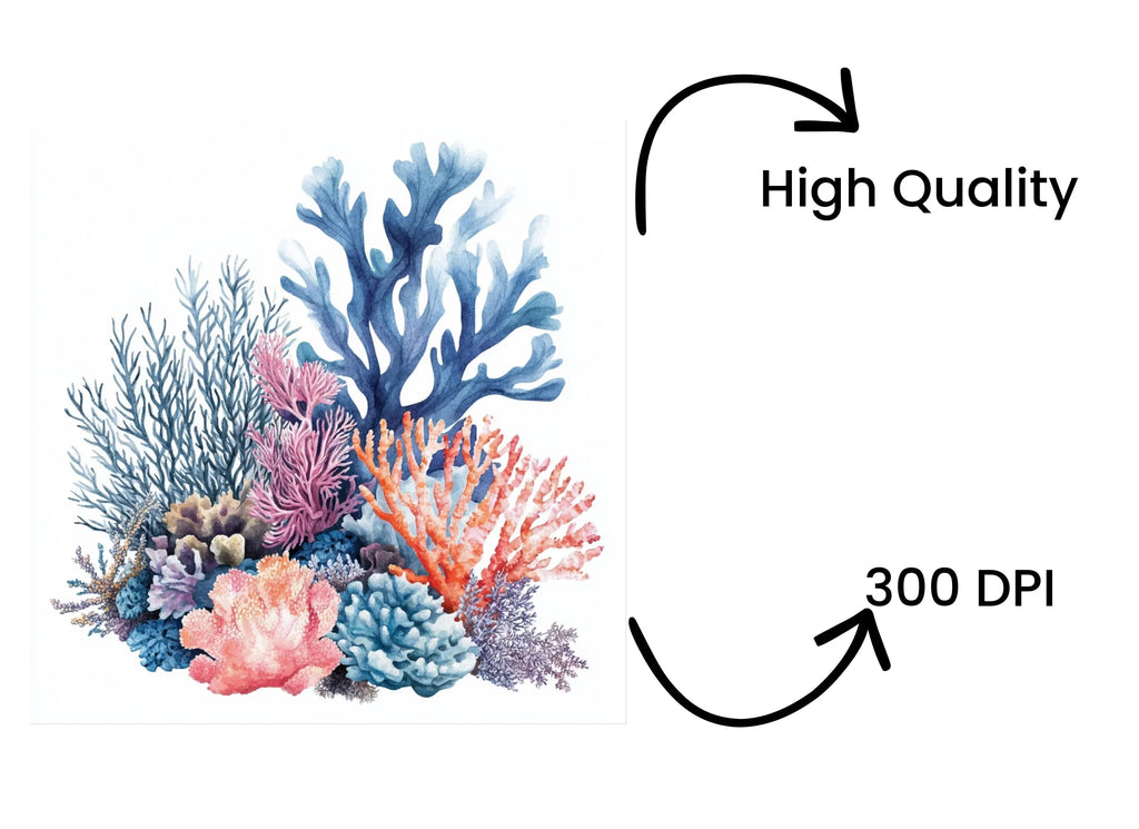 Vibrant Coral Reef Clipart Bundle