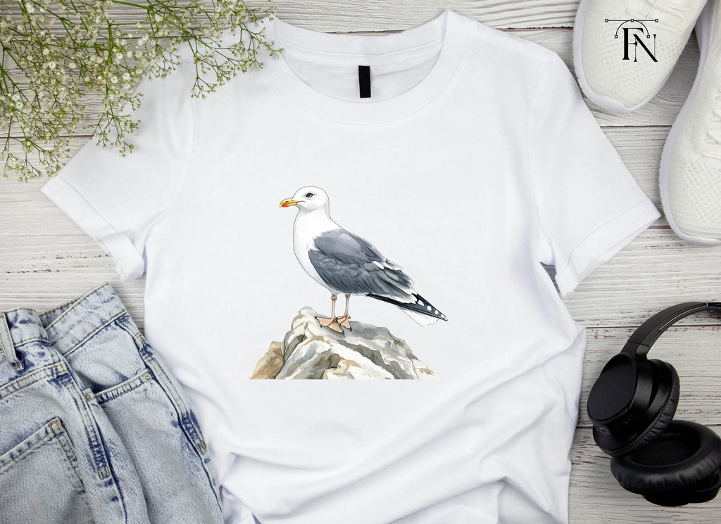 Three Seagulls on Rocks Clipart Bundle