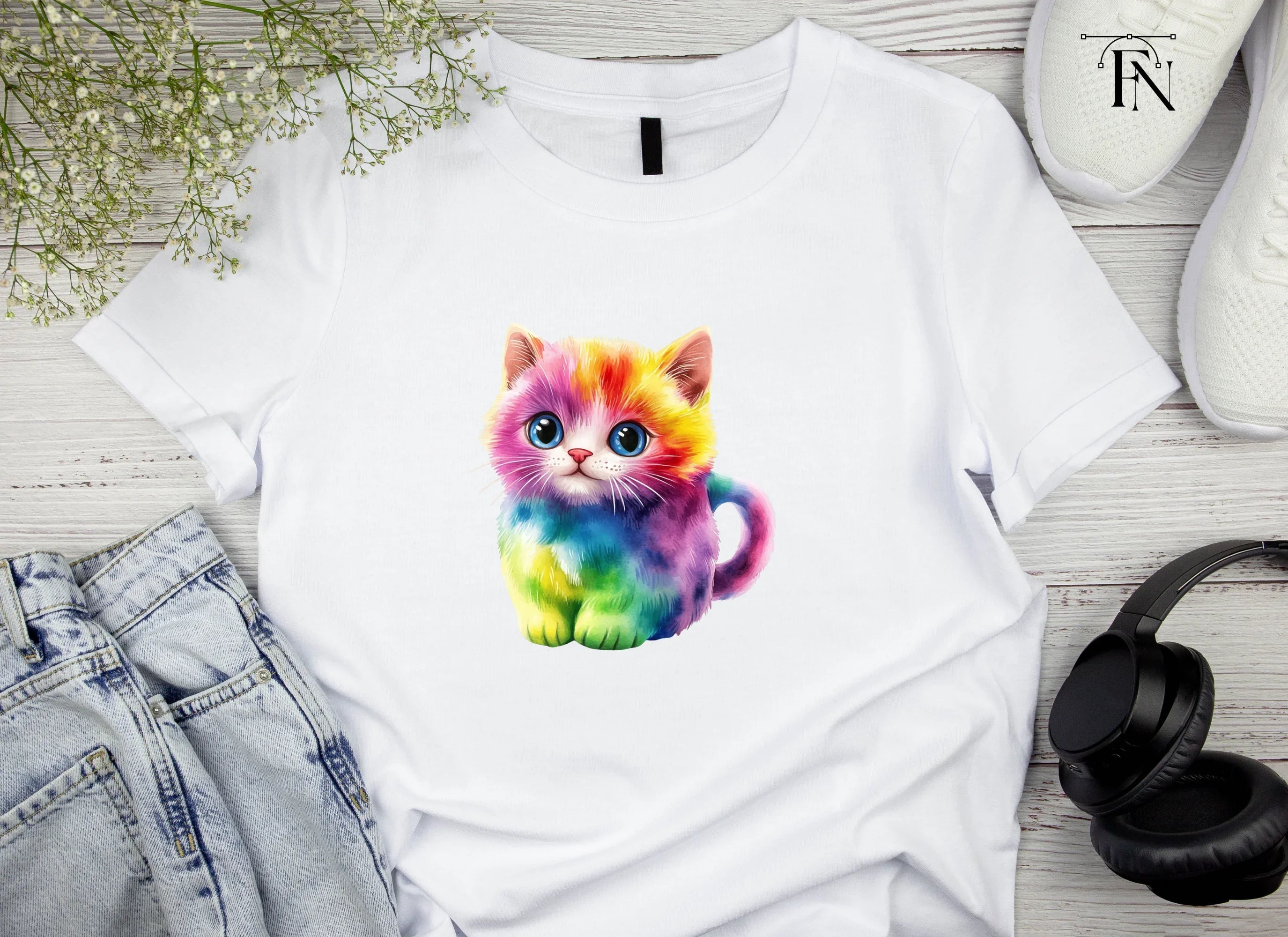 Rainbow Kitten Clipart Bundle