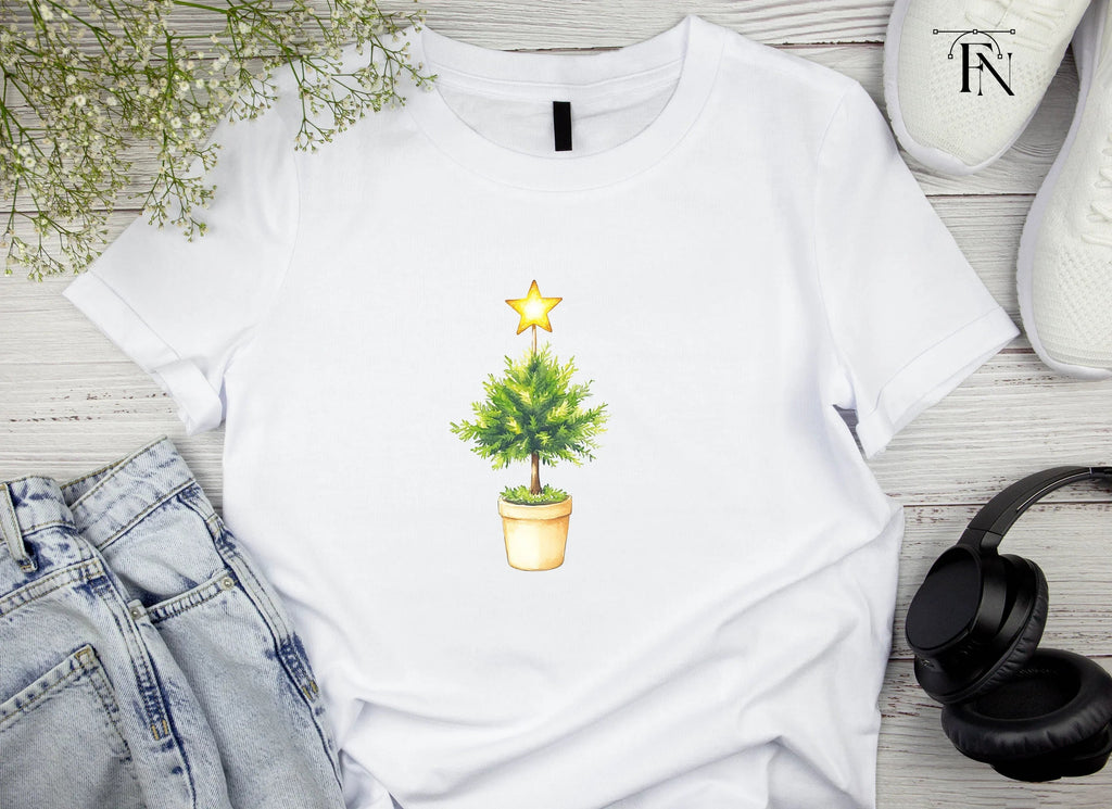 Potted Christmas Trees Clipart Bundle