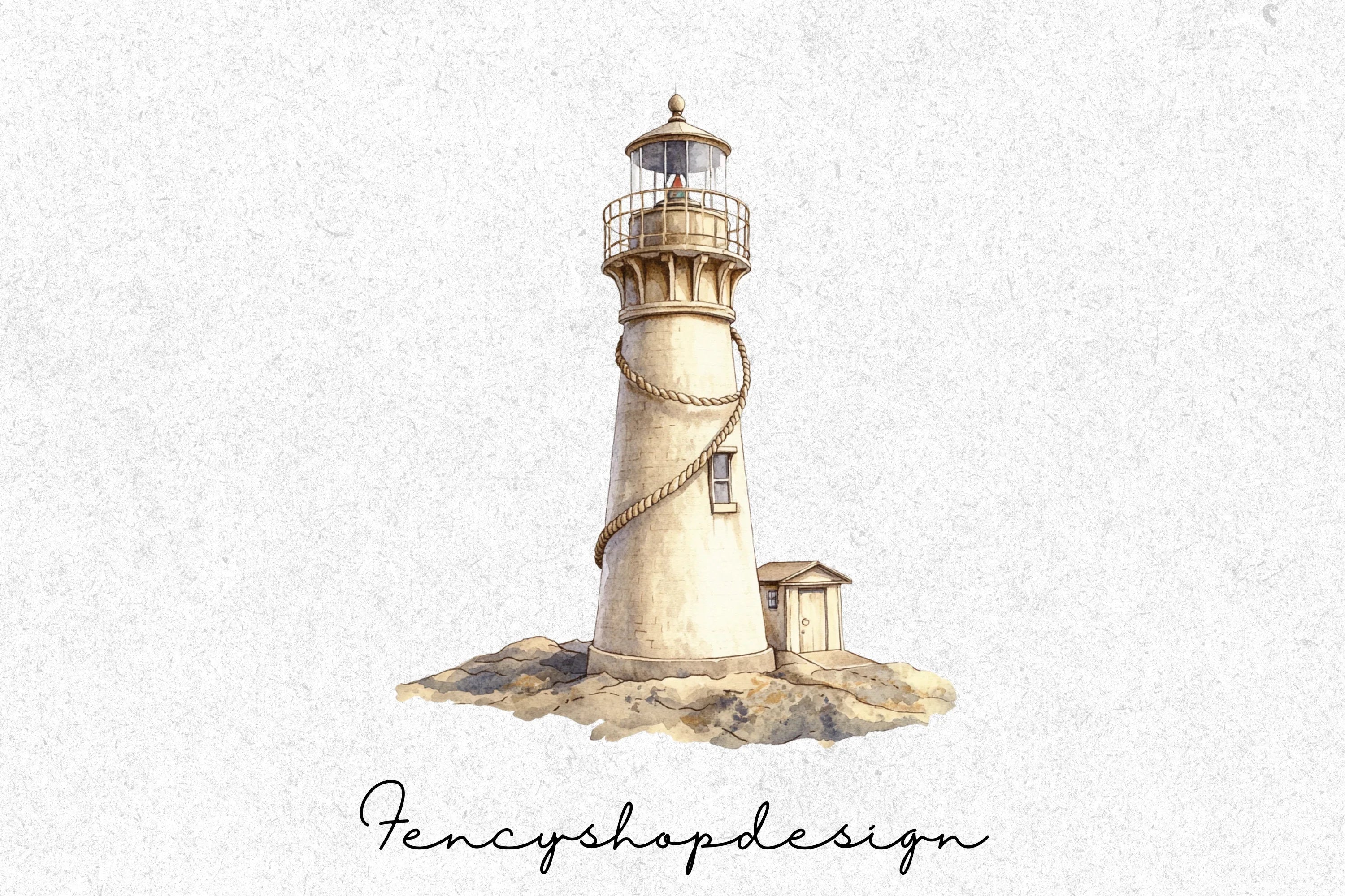 Rustic Lighthouse Clipart Bundle