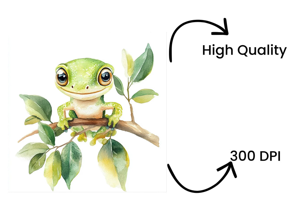 Cute Gecko Clipart Bundle