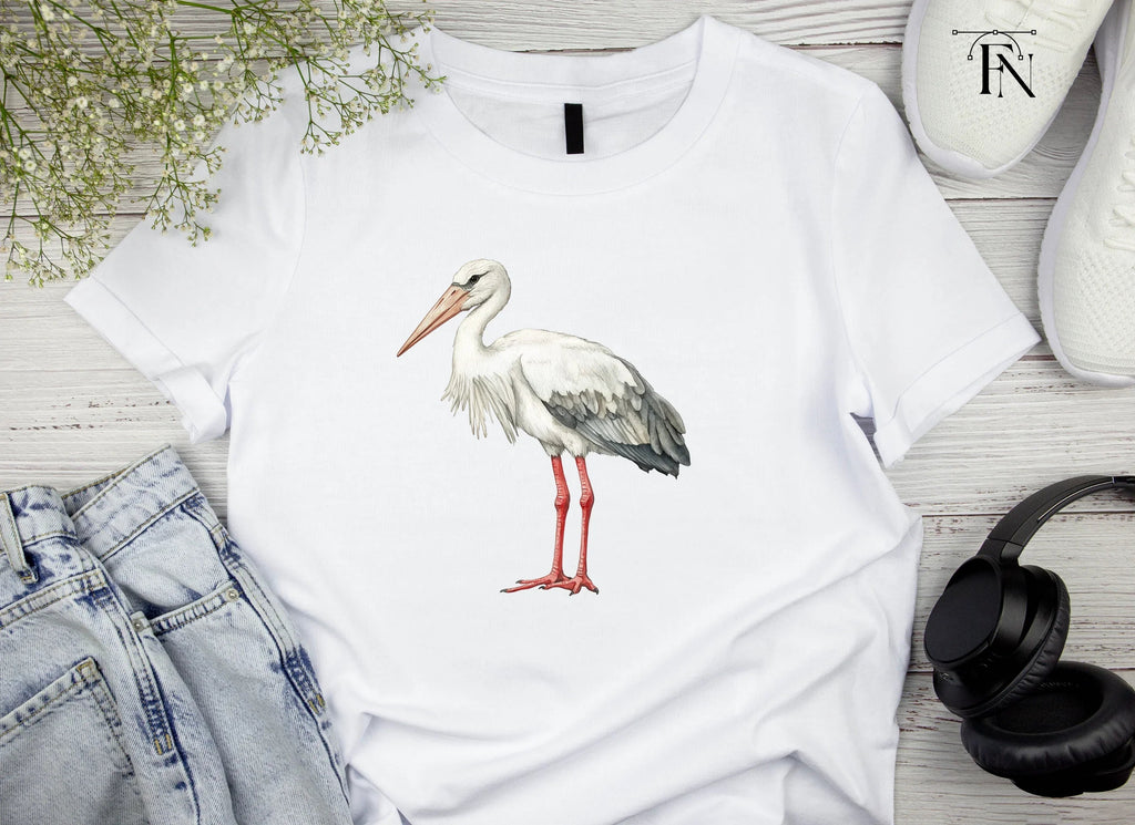 Elegant Stork Pair Clipart Bundle