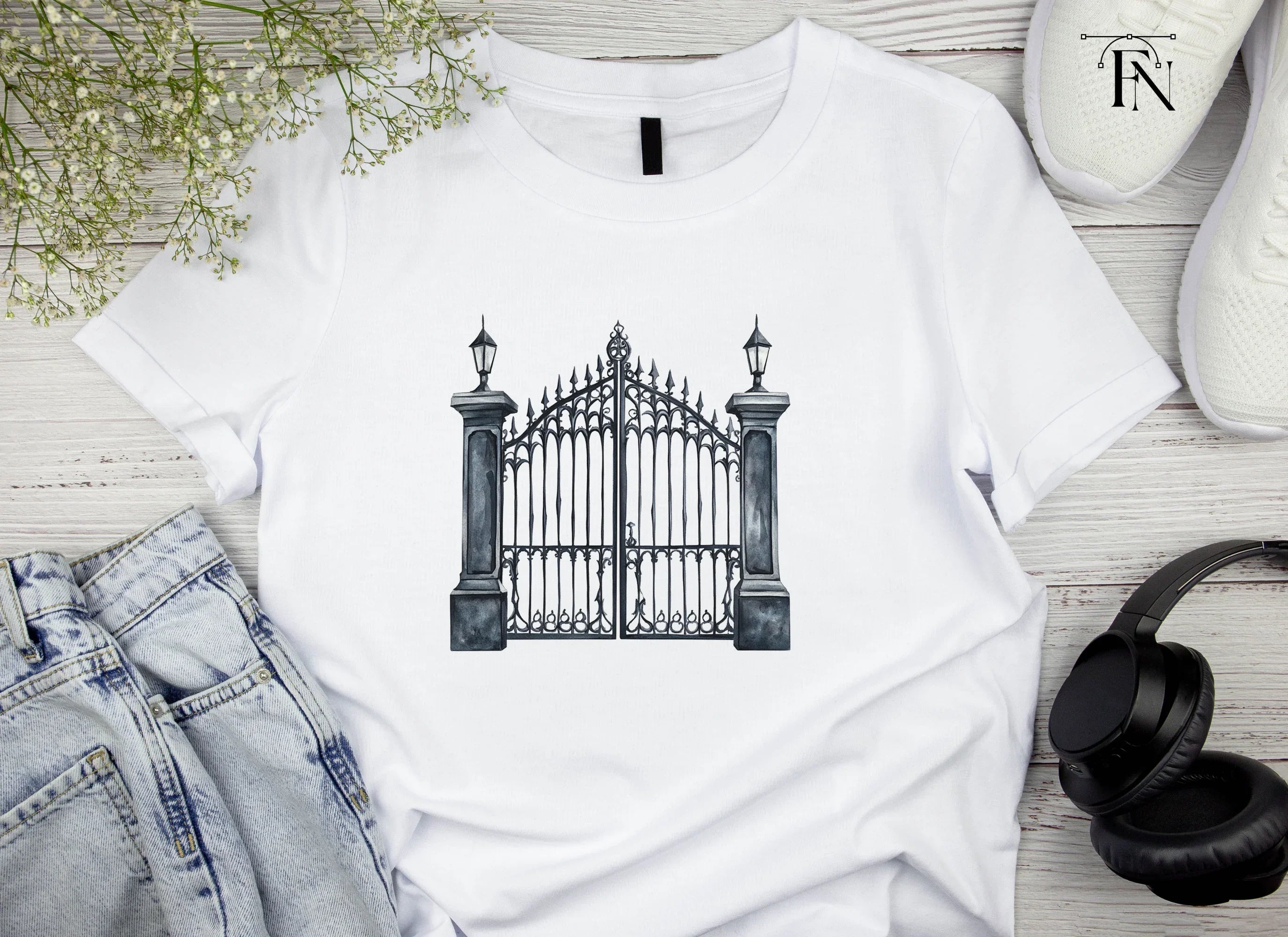 Ornate Gothic Gates Clipart Bundle