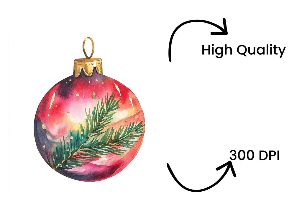 Christmas Ornaments Clipart Bundle