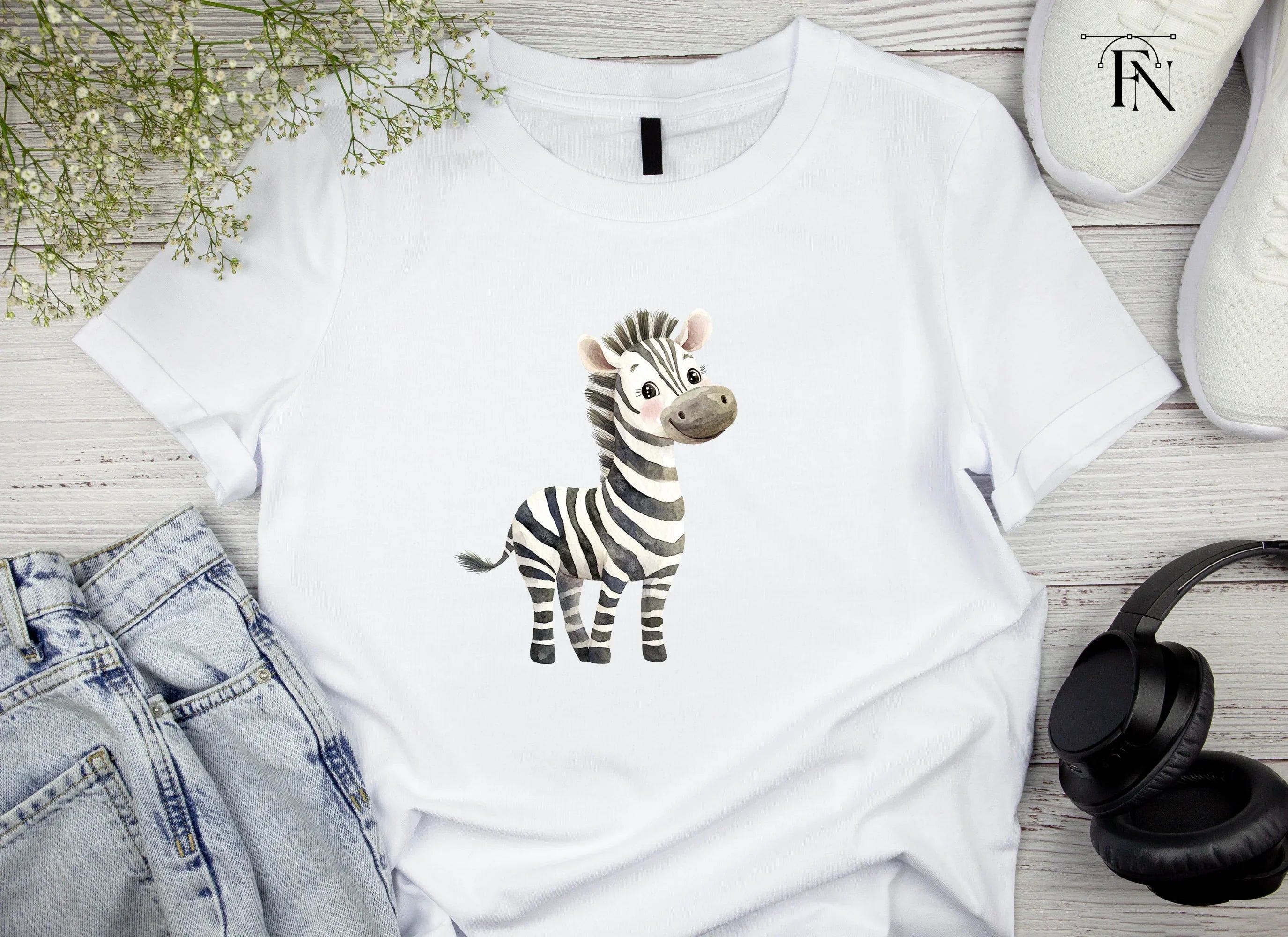 Playful Baby Zebra Clipart Bundle