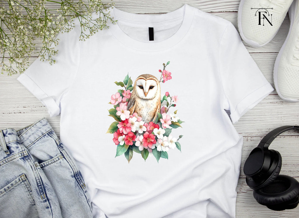 Floral Barn Owl Clipart Bundle