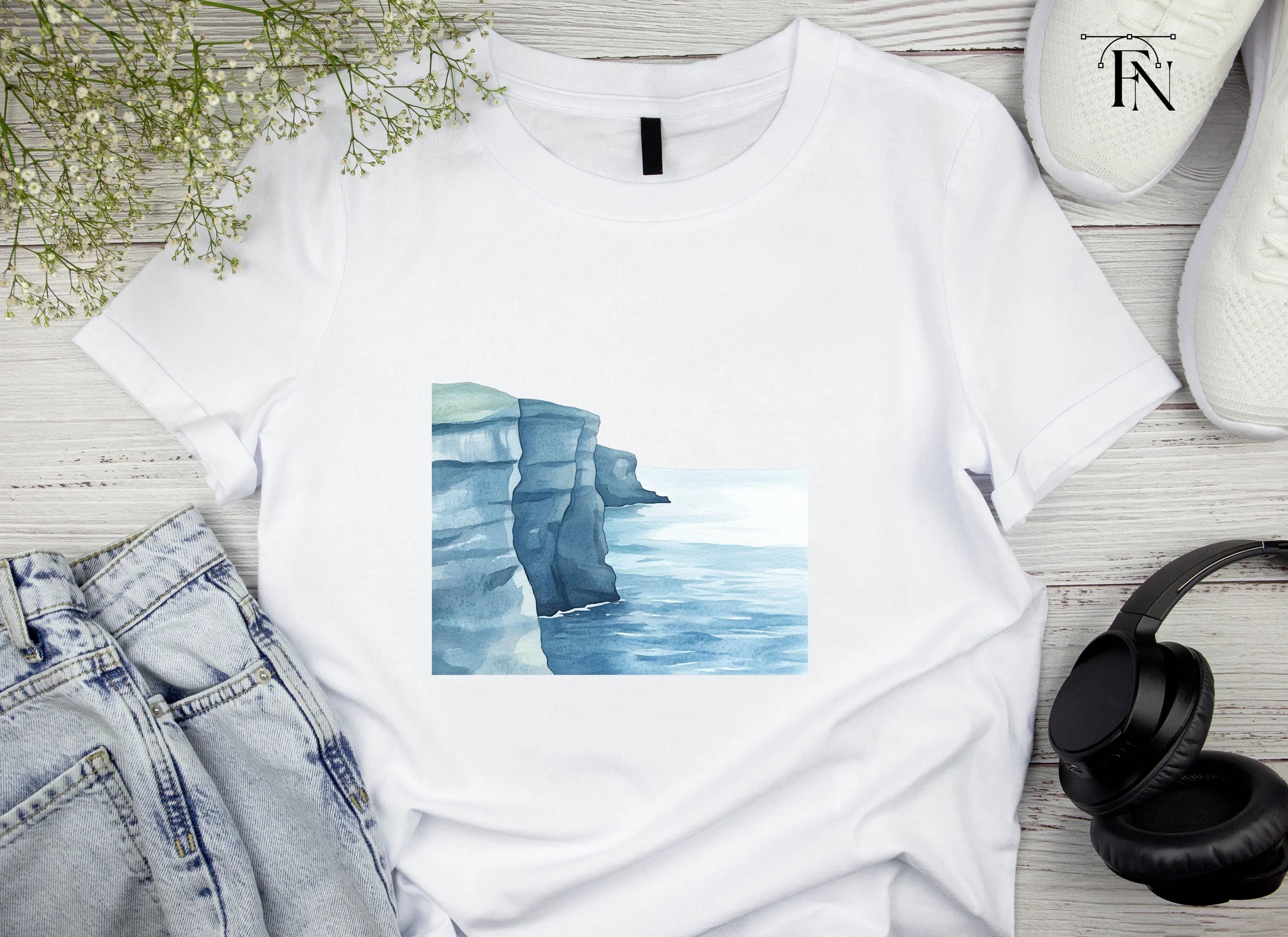 Ocean Cliff Clipart Bundle